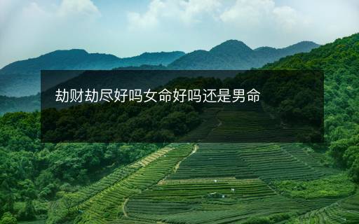 劫財劫盡好嗎女命好嗎還是男命