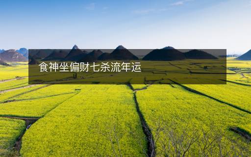 食神坐偏財七殺流年運