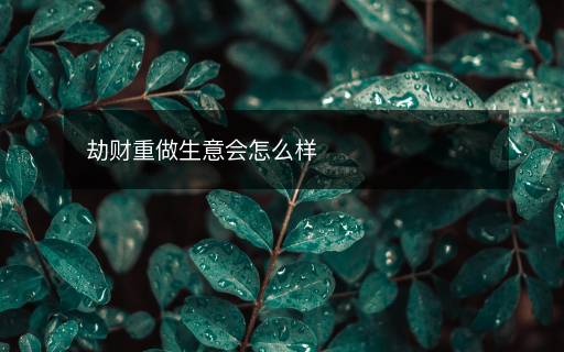 劫財(cái)重做生意會怎么樣