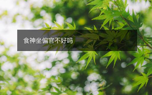 食神坐偏官不好嗎