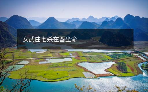 女武曲七殺在酉坐命