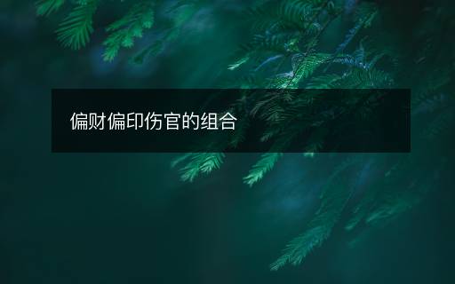 偏財(cái)偏印傷官的組合