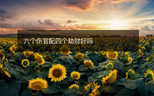 六個傷官配四個劫財好嗎