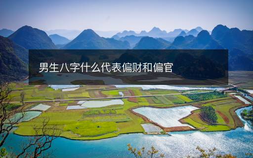 男生八字什么代表偏財(cái)和偏官