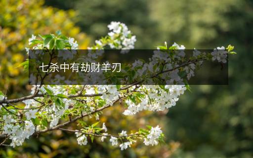 七殺中有劫財(cái)羊刃