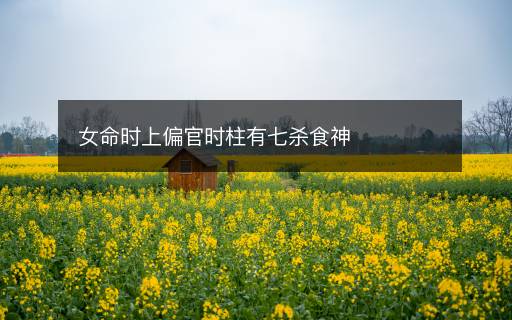 女命時上偏官時柱有七殺食神