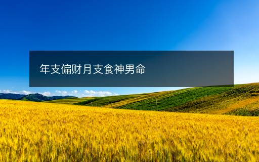 年支偏財(cái)月支食神男命