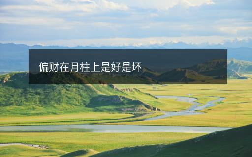 偏財在月柱上是好是壞
