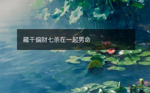 藏干偏財(cái)七殺在一起男命
