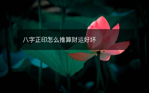 八字正印怎么推算財(cái)運(yùn)好壞