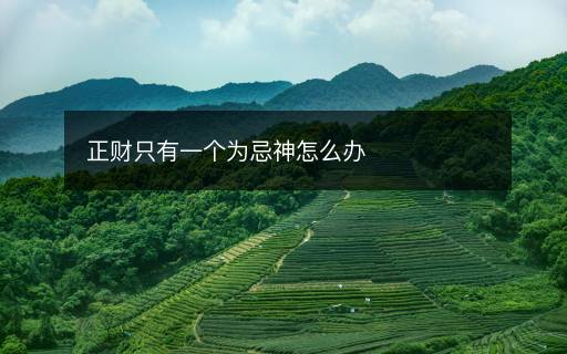 正財(cái)只有一個(gè)為忌神怎么辦