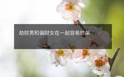 劫財男和偏財女在一起容易吵架