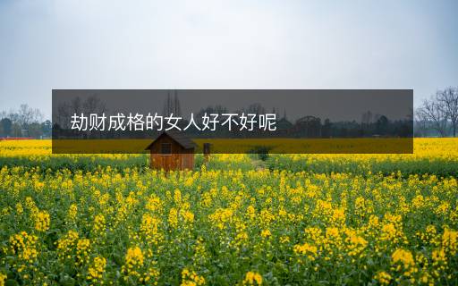 劫財成格的女人好不好呢