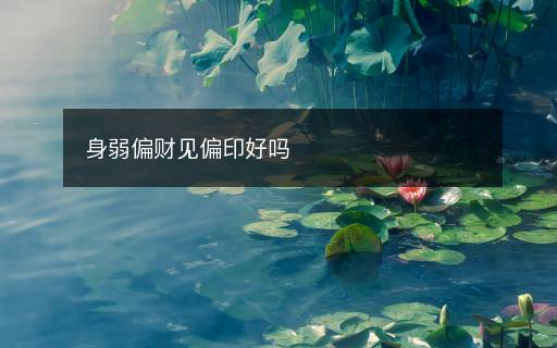 身弱偏財見偏印好嗎