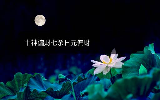 十神偏財七殺日元偏財