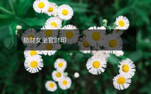 劫財女坐官財印