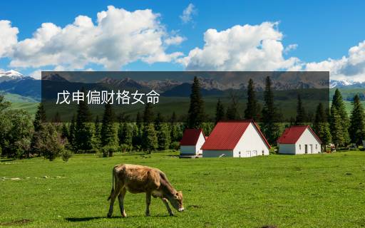 戊申偏財(cái)格女命