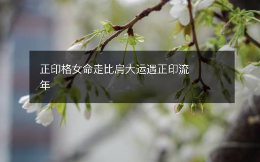 正印格女命走比肩大運遇正印流年