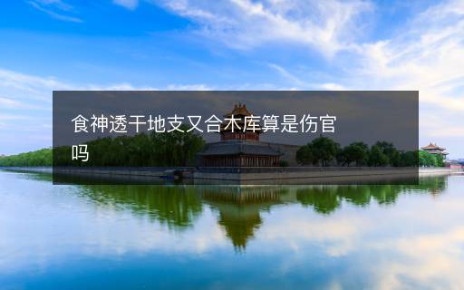 食神透干地支又合木庫算是傷官嗎