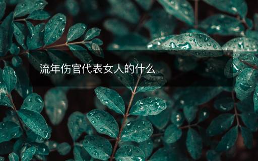 流年傷官代表女人的什么