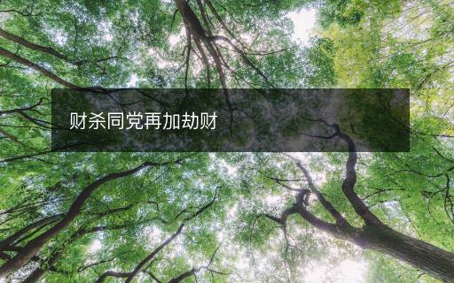 財(cái)殺同黨再加劫財(cái)