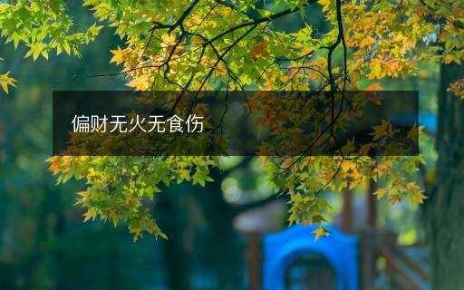 偏財無火無食傷