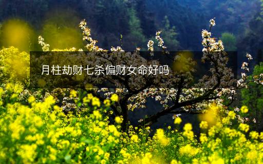 月柱劫財七殺偏財女命好嗎