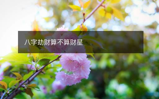 八字劫財(cái)算不算財(cái)星