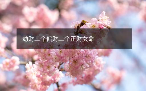 劫財二個偏財二個正財女命