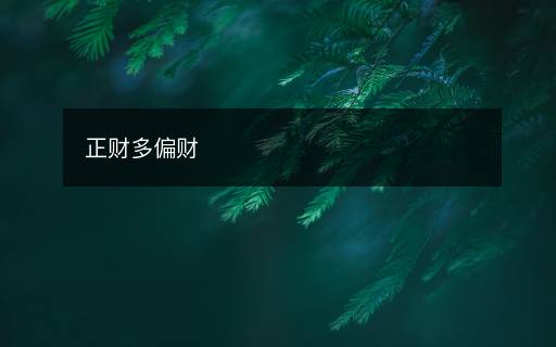 正財(cái)多偏財(cái)