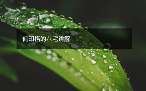 偏印格的八宅講解