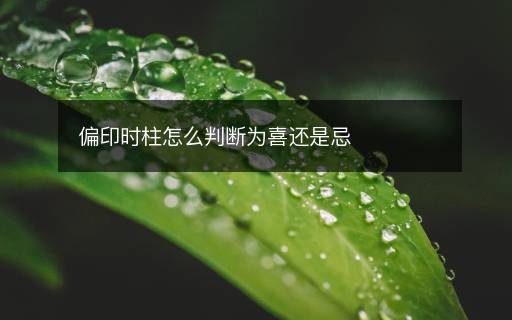 偏印時柱怎么判斷為喜還是忌