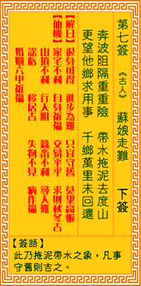 觀(guān)音靈簽第7簽