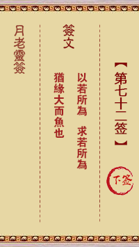 月老靈簽第72簽